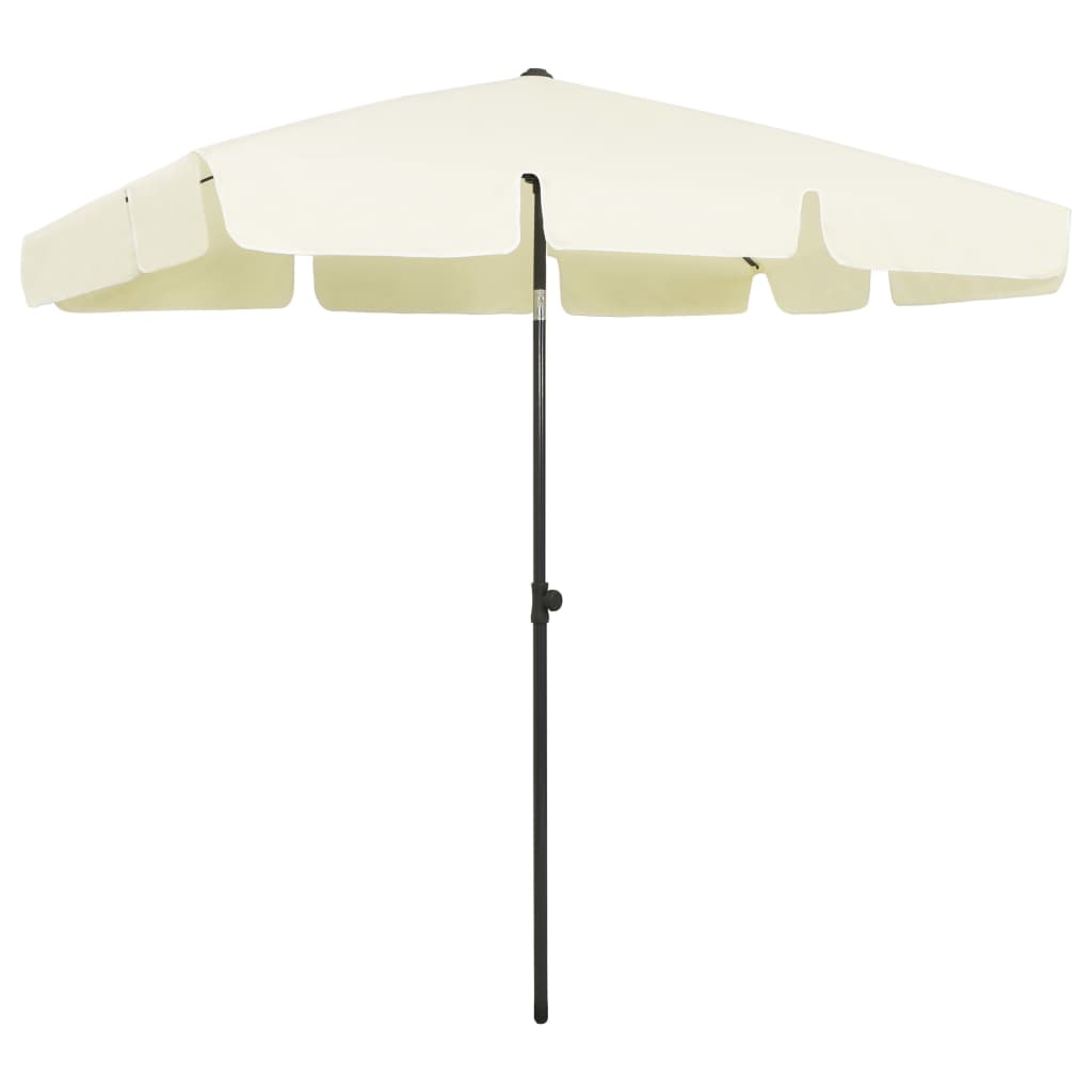 Beach umbrella sand yellow 180x120 cm