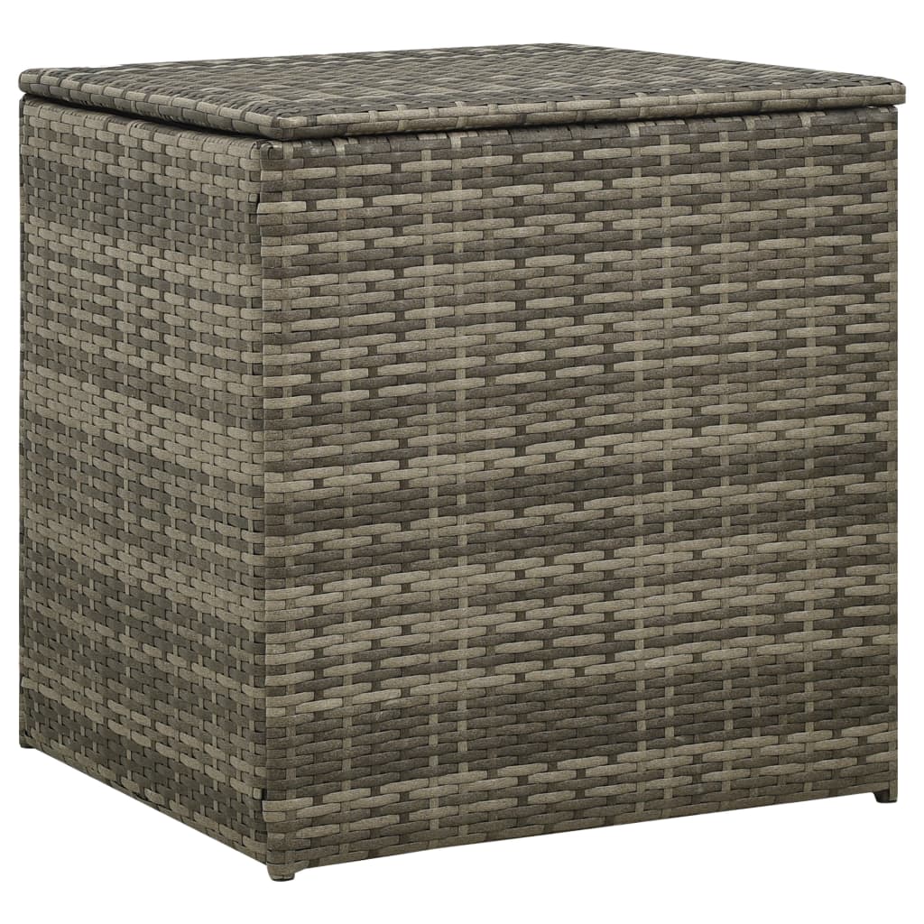 Set de sofás de jardín 4 piezas y cojines ratán sintético gris