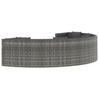 Set de muebles de jardín 6 pzas y cojines ratán sintético gris