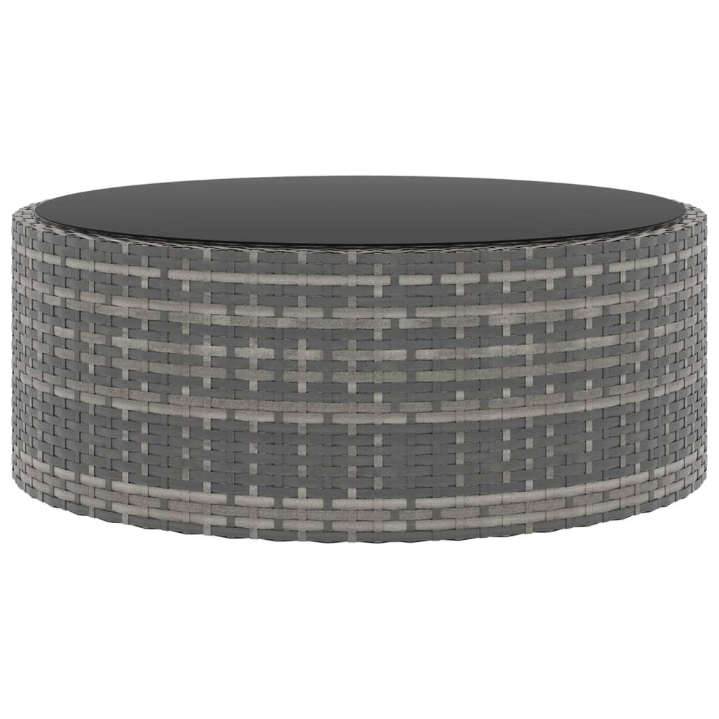 Set de muebles de jardín 6 pzas y cojines ratán sintético gris