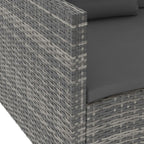 Set de muebles de jardín 6 pzas y cojines ratán sintético gris
