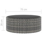 Set de muebles de jardín 6 pzas y cojines ratán sintético gris
