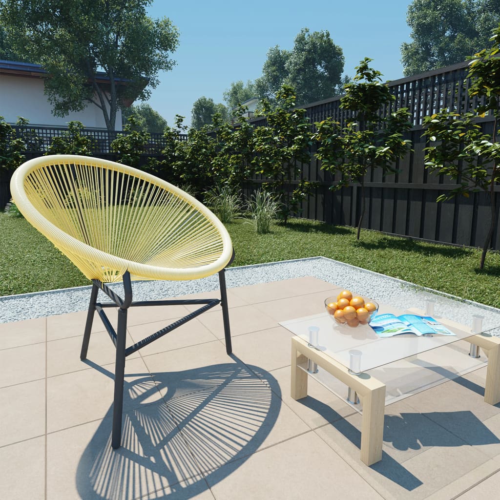 Acapulco garden chair in beige synthetic rattan