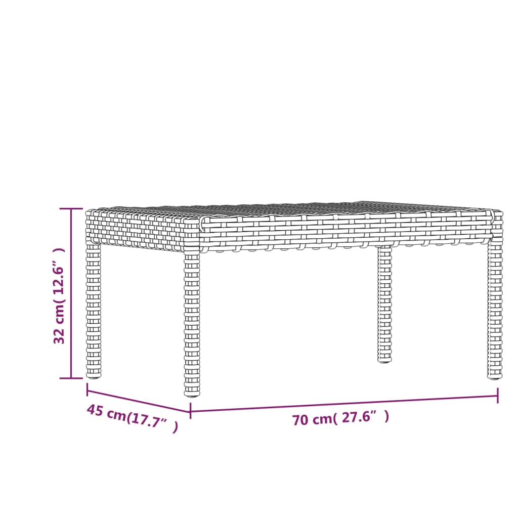 Set de muebles de jardín 6 pzas y cojines ratán sintético gris