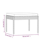 Set de muebles de jardín 6 pzas y cojines ratán sintético gris