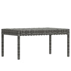 Set de muebles de jardín 6 pzas y cojines ratán sintético gris