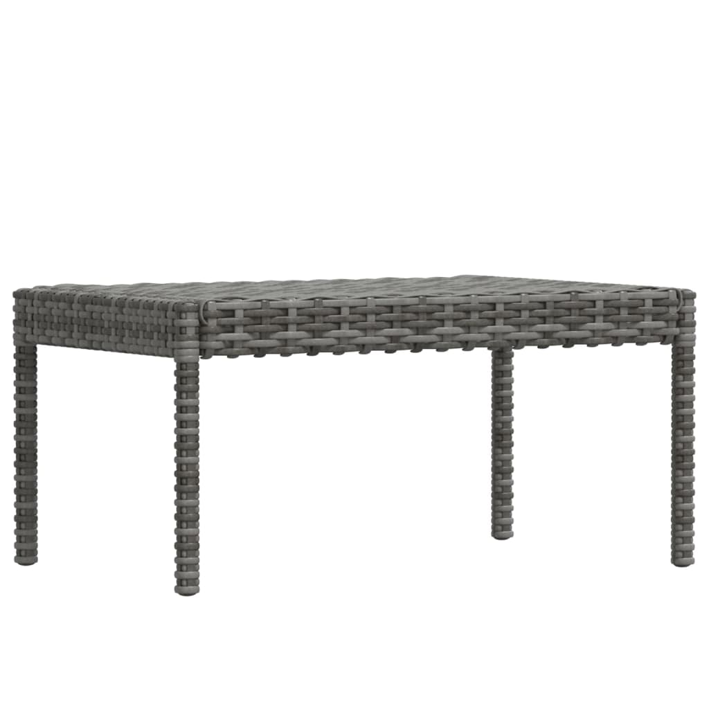 Set de muebles de jardín 6 pzas y cojines ratán sintético gris