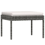 Set de muebles de jardín 6 pzas y cojines ratán sintético gris