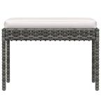 Set de muebles de jardín 6 pzas y cojines ratán sintético gris