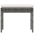 Set de muebles de jardín 6 pzas y cojines ratán sintético gris