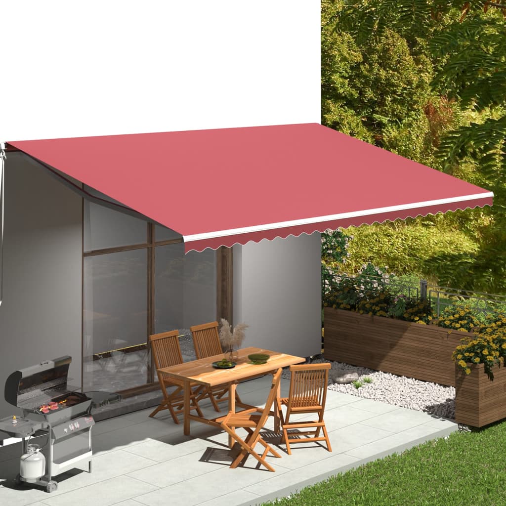 Tela de repuesto para toldo amarillo y blanco 4,5x3,5 m