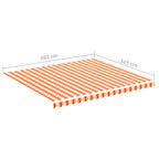 Tela de repuesto para toldo amarillo y naranja 4x3,5 m