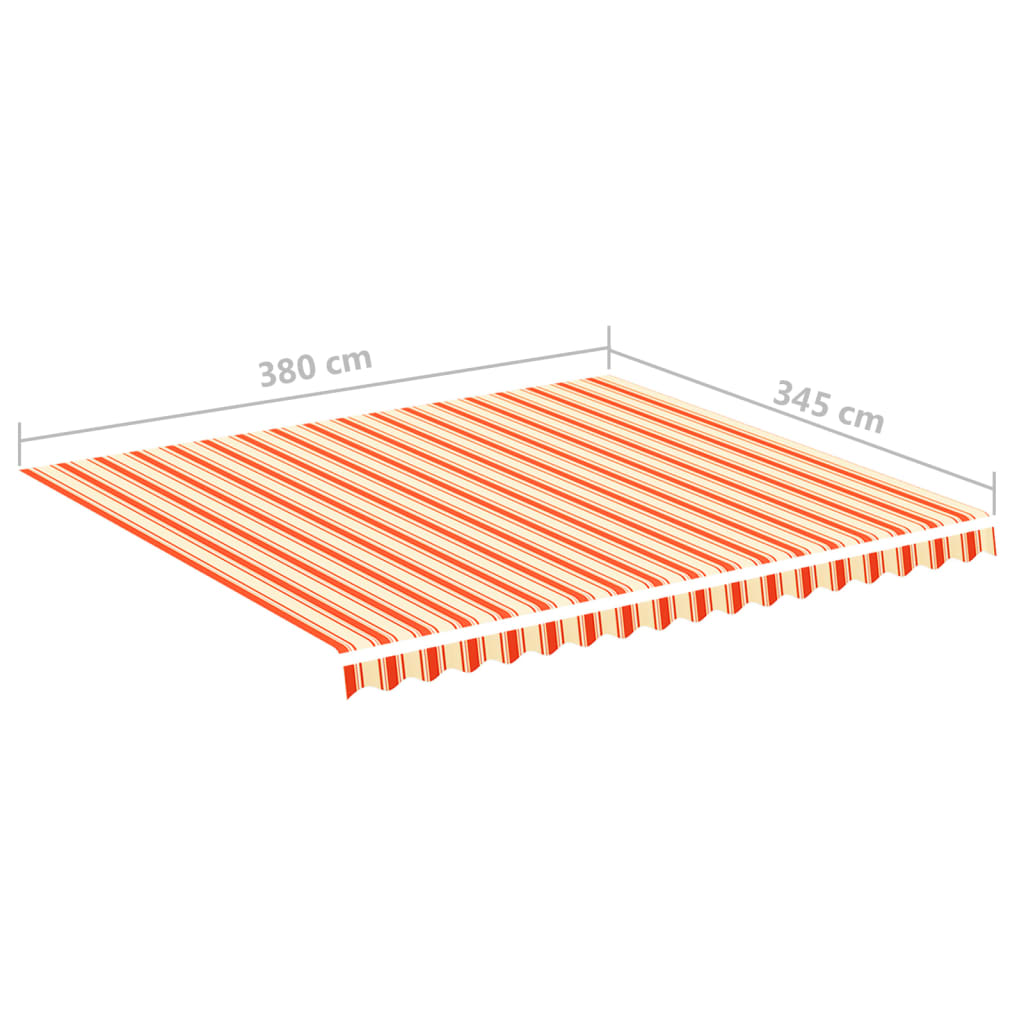 Tela de repuesto para toldo amarillo y naranja 4x3,5 m