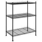 Estantería de almacenaje de 3 niveles negro 60x35x76 cm 150 kg