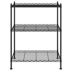 Estantería de almacenaje de 3 niveles negro 60x35x76 cm 150 kg