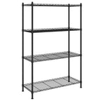 Estante de almacenamiento 4 niveles negro 90x35x137 cm 200 kg
