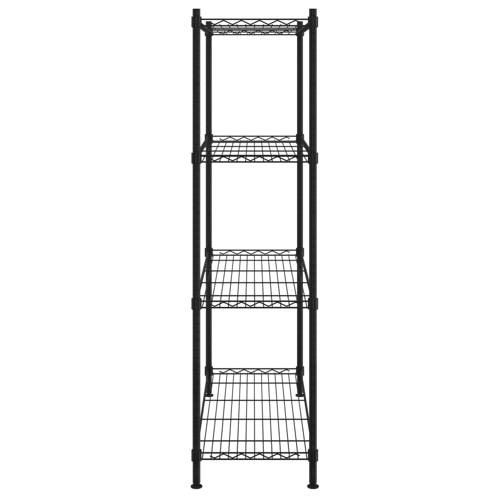 Estante de almacenamiento 4 niveles negro 90x35x137 cm 200 kg