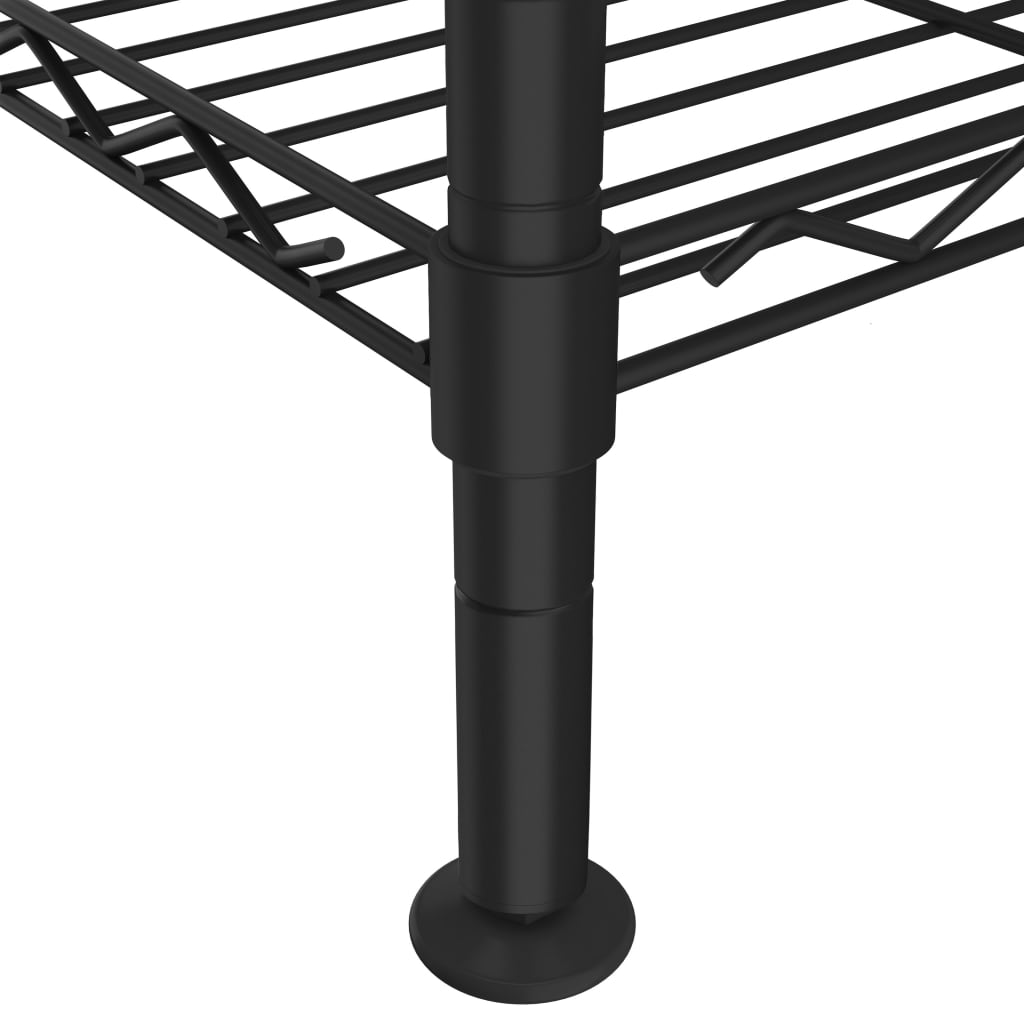 Estante de almacenamiento 4 niveles negro 90x35x137 cm 200 kg