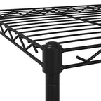 Estante almacenaje 4 niveles ruedas 90x35x142cm negro 200kg