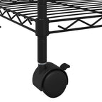 Estante almacenaje 4 niveles ruedas 90x35x142cm negro 200kg