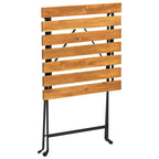 Mesa y sillas bistró plegables 3 pzas madera maciza de acacia