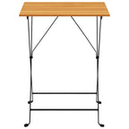 Mesa bistró de terraza madera maciza de acacia 55x54x71 cm