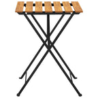 Mesa bistró de terraza madera maciza de acacia 55x54x71 cm