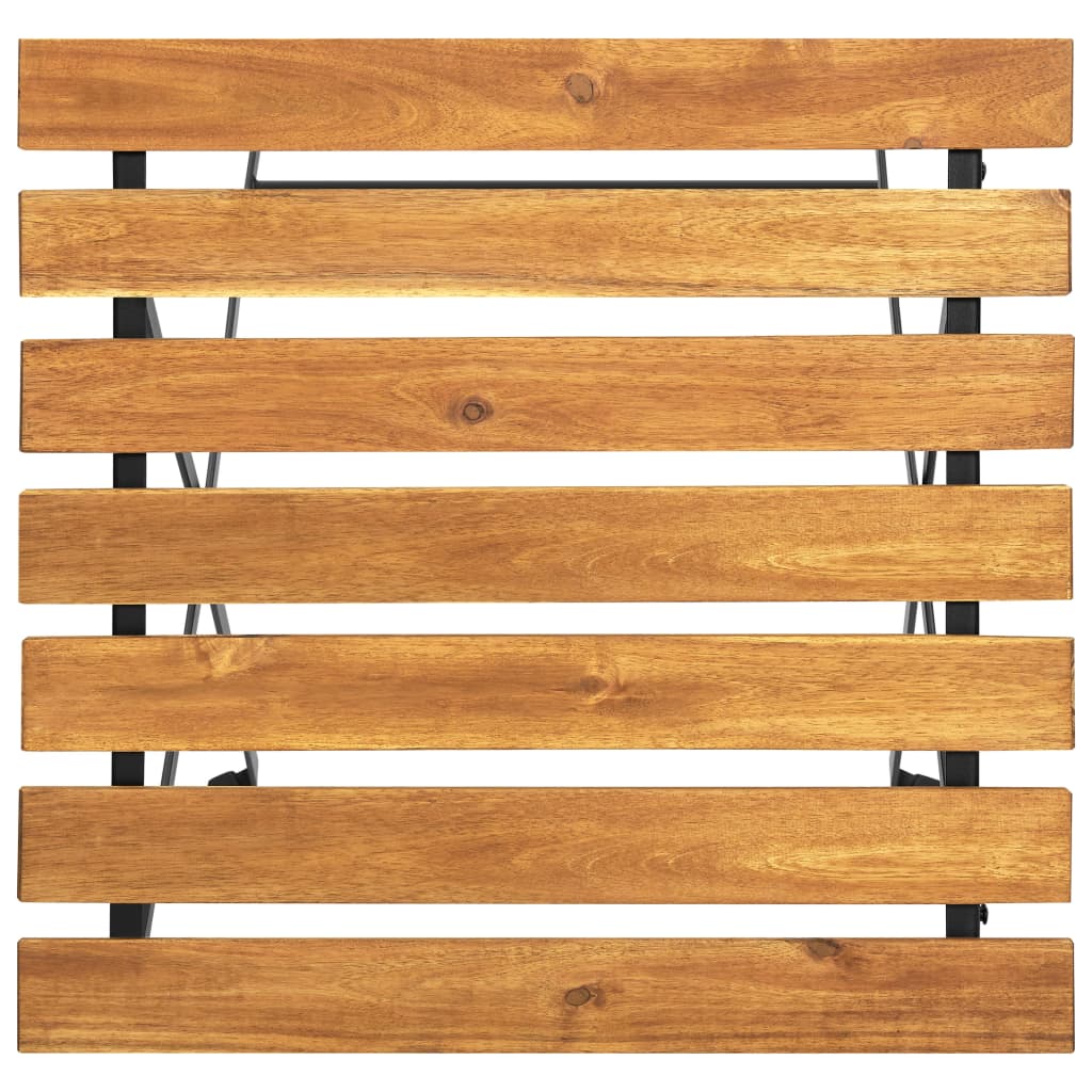 Mesa bistró de terraza madera maciza de acacia 55x54x71 cm