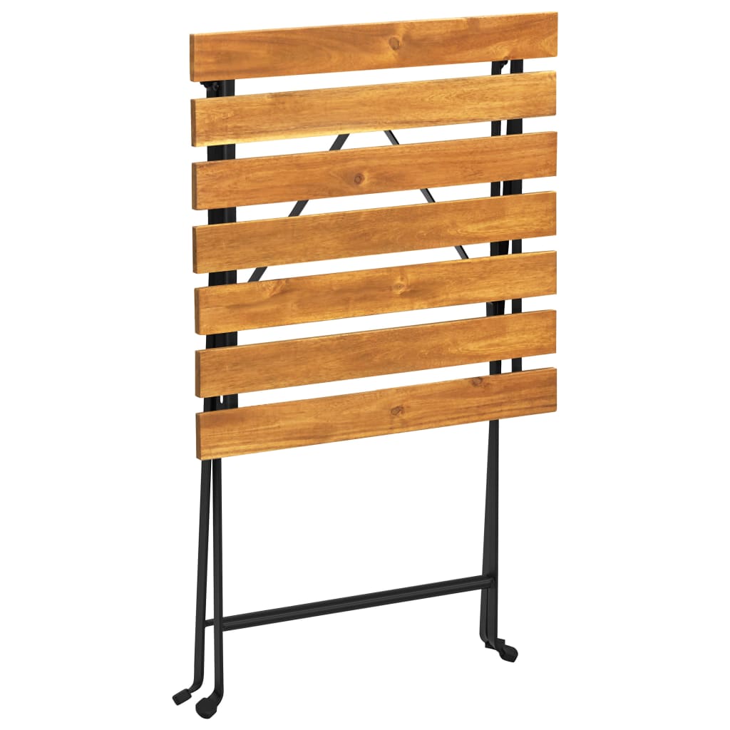 Mesa bistró de terraza madera maciza de acacia 55x54x71 cm