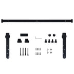 Mini sliding closet door kit, 122 cm, carbon steel