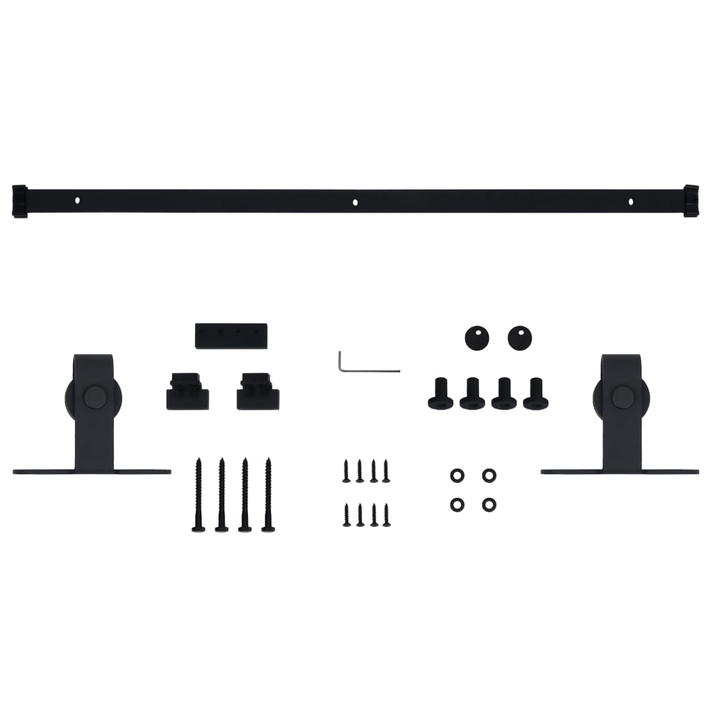 122 cm carbon steel mini sliding closet door kit