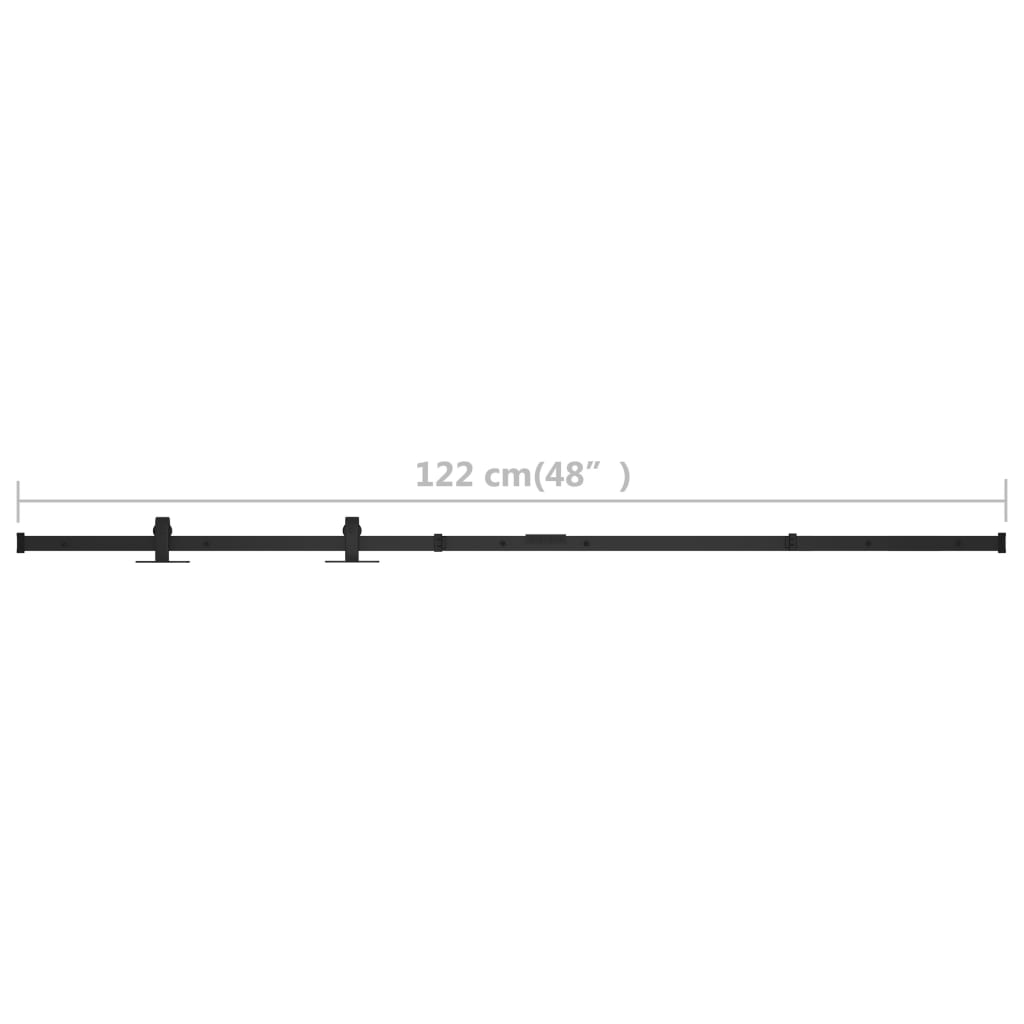 122 cm carbon steel mini sliding closet door kit