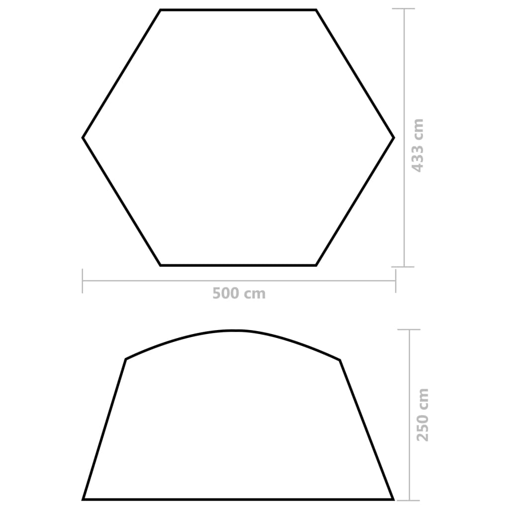 Carpa para piscina de tela amarilla 500x433x250 cm