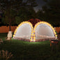 Party tent with LED 4 side walls green 3.6x3.6x2.3 m