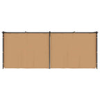 Cenador con cortinas acero gris taupe 6x3 m