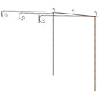 Pérgola de jardín marrón antiguo 3x3x2,5 m hierro