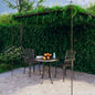 Pérgola de jardín marrón antiguo 3x3x2,5 m hierro
