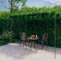 Pérgola de jardín marrón antiguo 3x3x2,5 m hierro