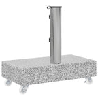 Base de sombrilla granito gris claro 45x25x8,3 cm