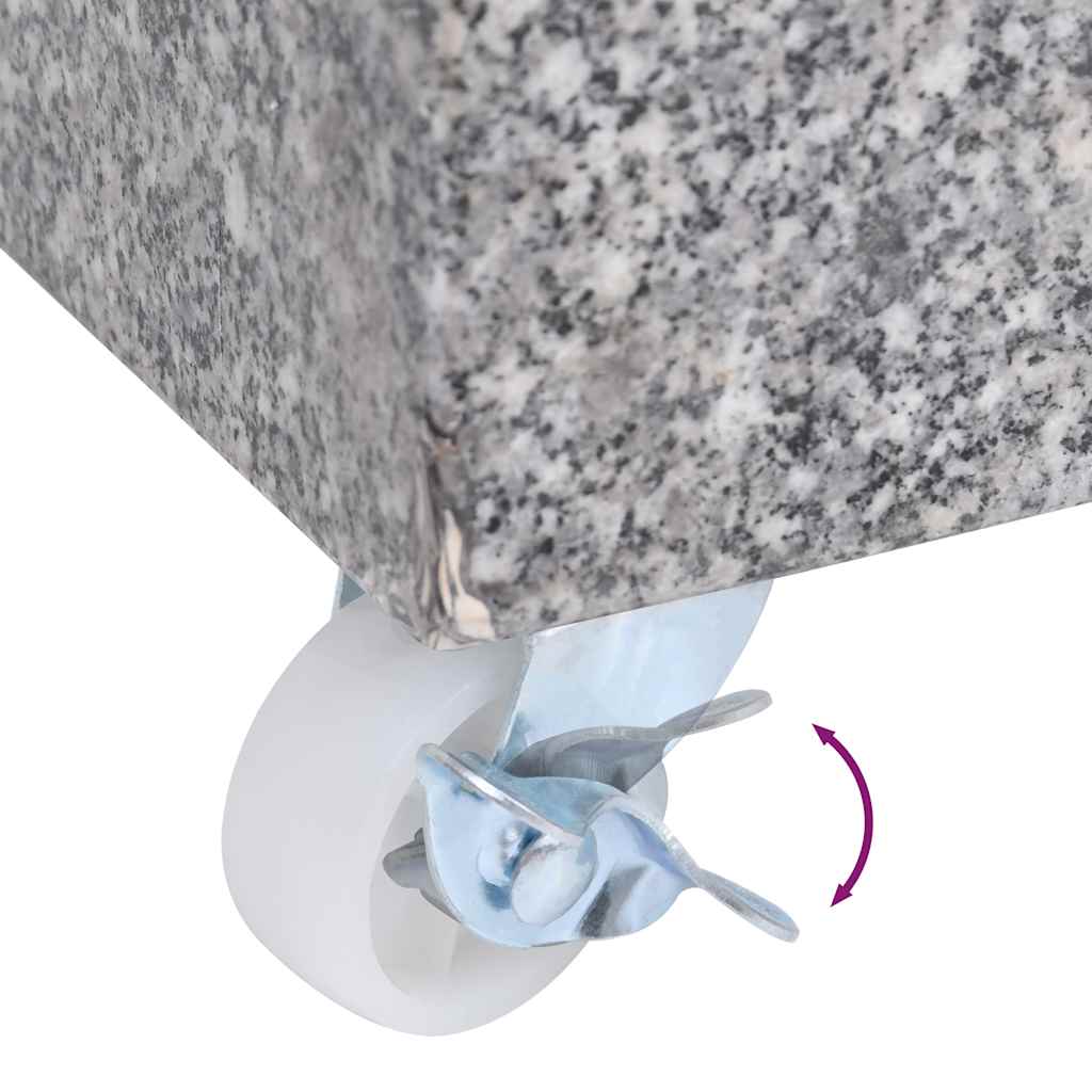 Base de sombrilla granito gris claro 45x25x8,3 cm