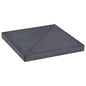 Square black granite umbrella base with wheels, 15 kg