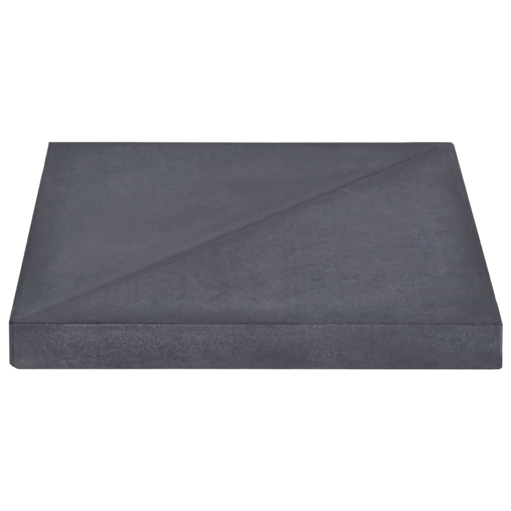 Base con peso para sombrilla de granito negro cuadrada 15 kg