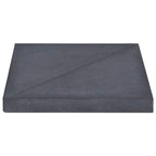 Base con peso para sombrilla de granito negro cuadrada 15 kg