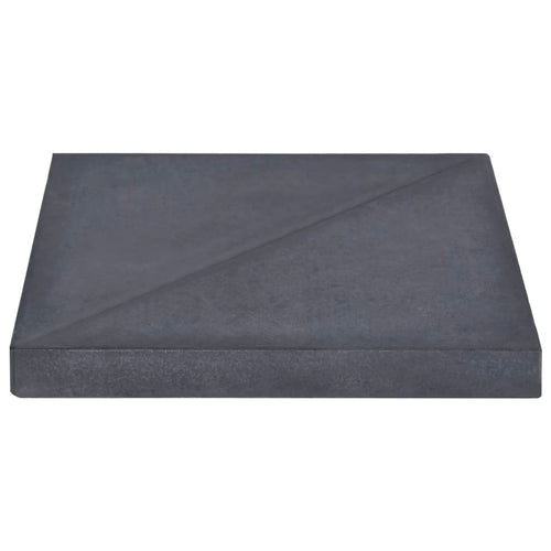 Base con peso para sombrilla de granito negro cuadrada 15 kg