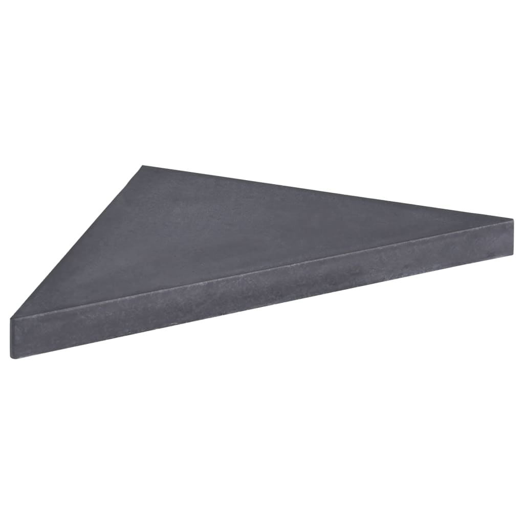 Base con peso para sombrilla de granito negro cuadrada 15 kg