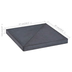 Base con peso para sombrilla de granito negro cuadrada 15 kg
