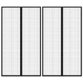 Mosquiteras para puerta bloque magnético 2 uds negro 200x80 cm