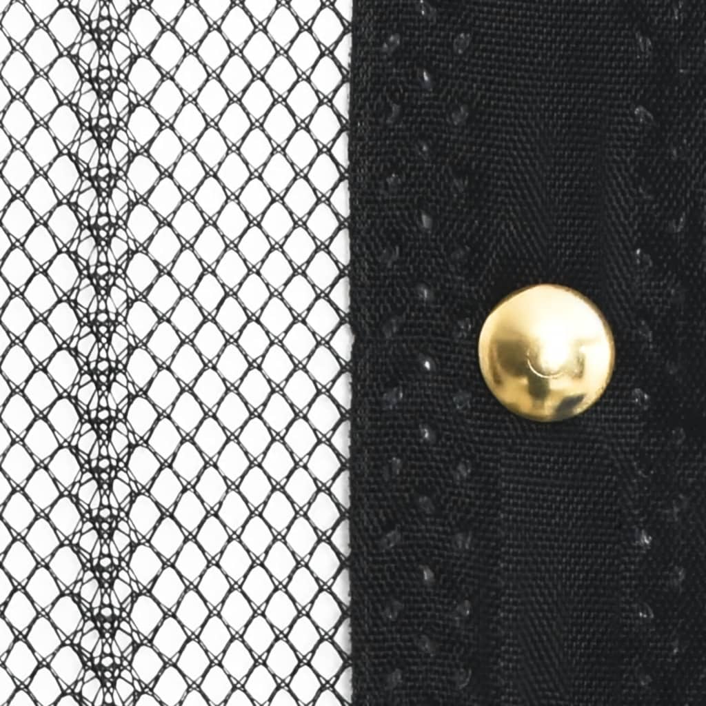 Mosquiteras para puerta bloque magnético 2 uds negro 200x80 cm