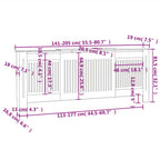 Cubierta para radiador madera de ingeniería 205 cm