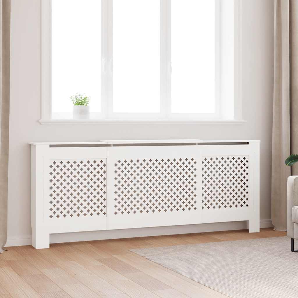 Cubierta para radiador MDF blanco 205 cm
